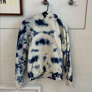H&M Kid's Blue and White Tie-Dye Hoodie Size 10/12